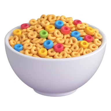 a bowl of cereal, playful and colorful sticker