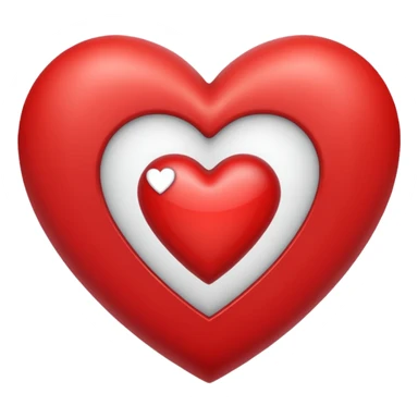 A heart and a triangle in the middle of the heart sticker