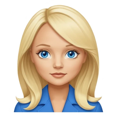 Emma Bunton with blue eyes sticker