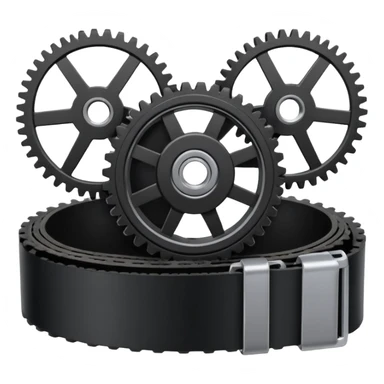 car timing belt with gears sticker