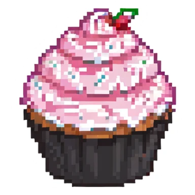 cupcake with pink icing sticker