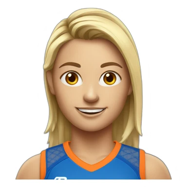 Dutch female field hockey player sticker