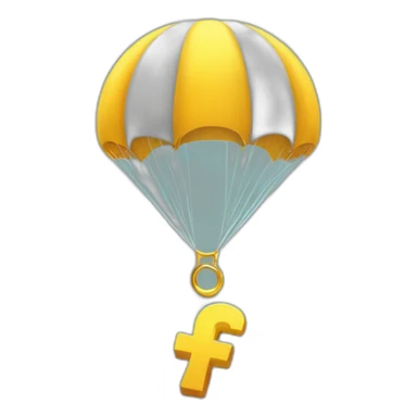 parachute and cryptotoken sticker