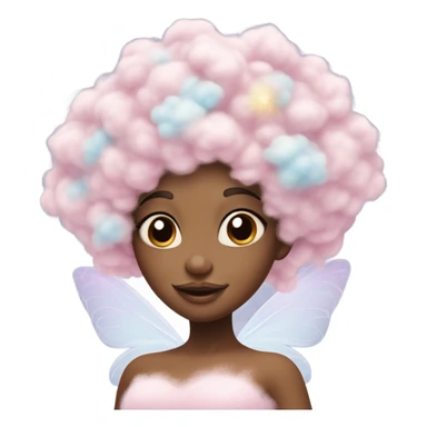 Cotton candy fairy sticker