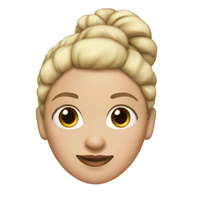women white with blonde hair tied up in a bun sticker
