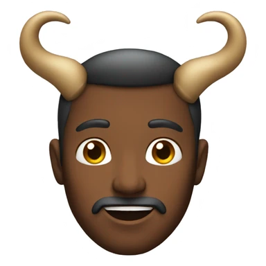 a man with horns sticker