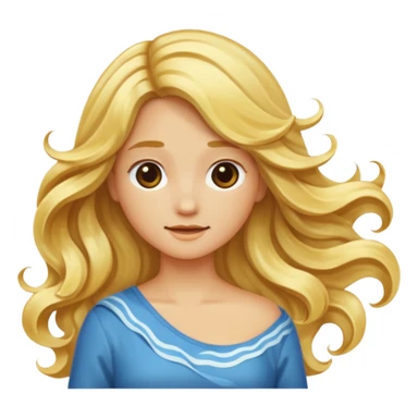 long blonde hair from a back angle without the face in picture sticker