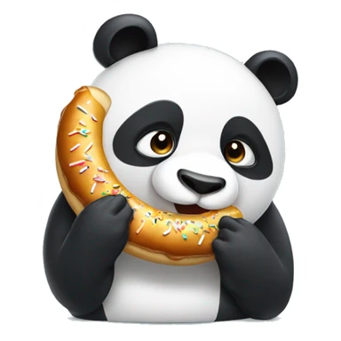 Panda with a donut head  sticker