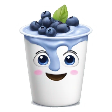 yogurt with blueberries  sticker