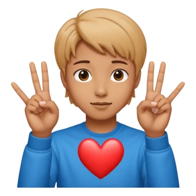 Bts hand pose and heart place mid of fingers sticker