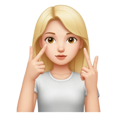 Girl holding up middle finger sticker
