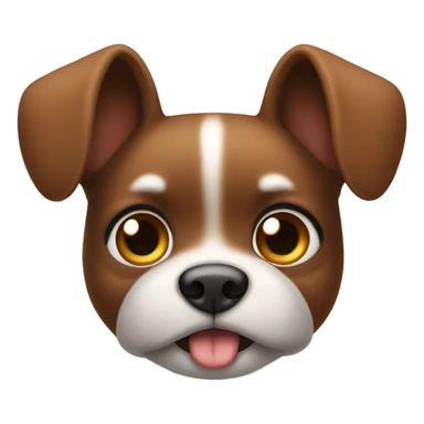 Brown chihahau with top and bulging eyes sticker