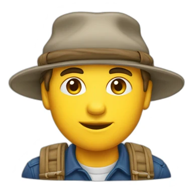 Voyageur avec casquette sticker