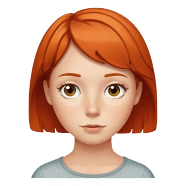 freckled girl with short hair sticker