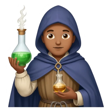 a potion brewer in medieval time sticker