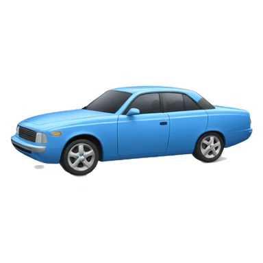 car blue 3d sticker