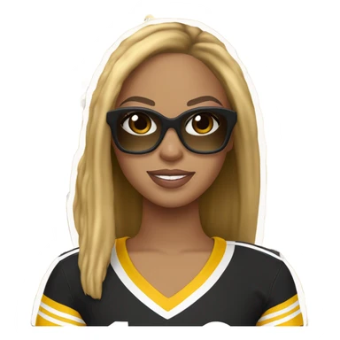 steelers nfl jersey beyonce with blonde brown hair light colored glasses sticker