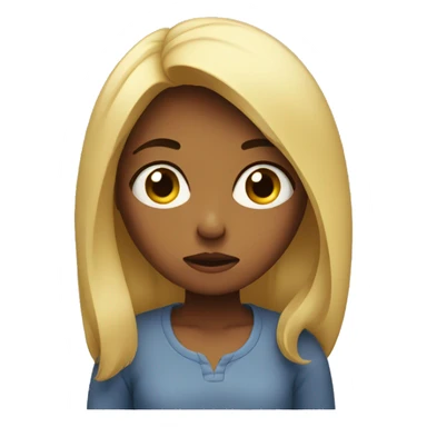 Girl looking exhausted sticker