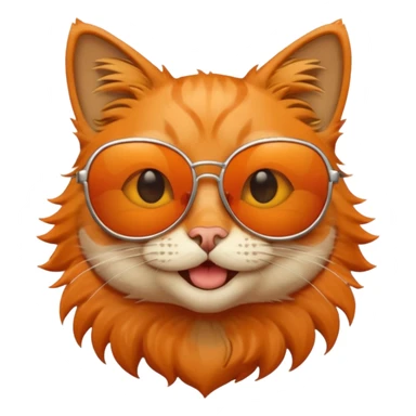 funny cat with sunglasses sticker