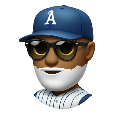 Baseball with sunglasses sticker