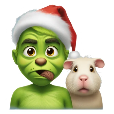 Grinch with guineaipig sticker