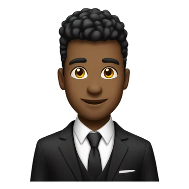 formal selfie in black suit birthday boy sticker