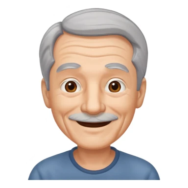 señor muy mayor pelo gris sin bigote con poco pelo sticker