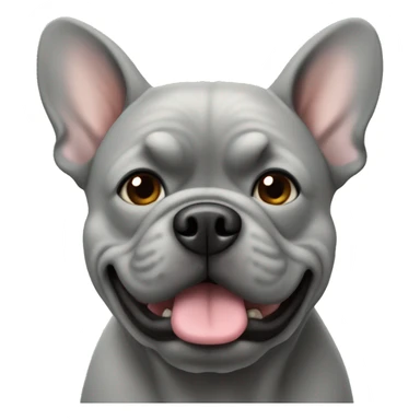Gray French buldog sticker