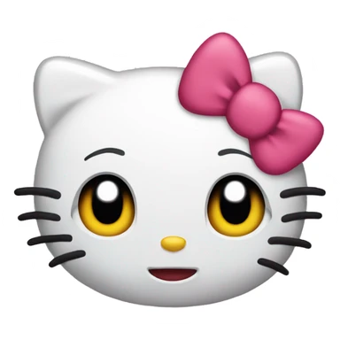 hello kitty with a duh face expression  sticker