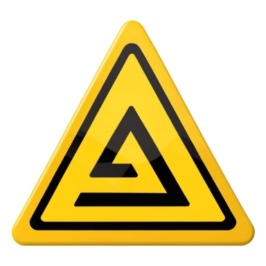 slippery road sign sticker
