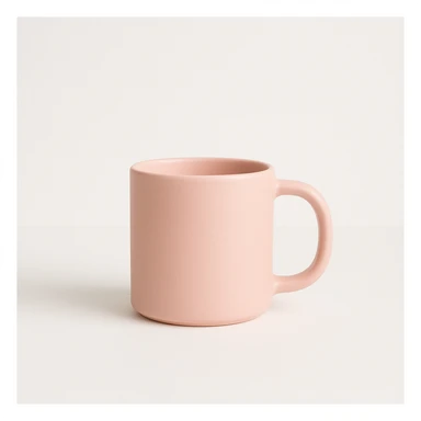 minimal pink mug on white background, no text sticker