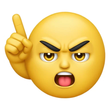 Angry emoji with middle finger sticker