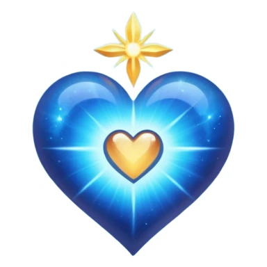 Blue cosmic spiritual heart sticker