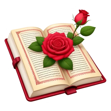 Light Lila Quran with rose  sticker