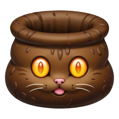 cat poops sticker