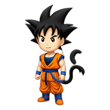 goku whit a gato sticker