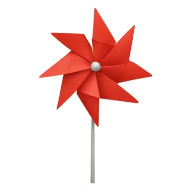 Red paper windmill sticker