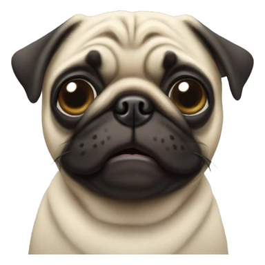 Pug saying hi sticker