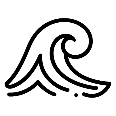 Ocean wave icon for Notion sticker