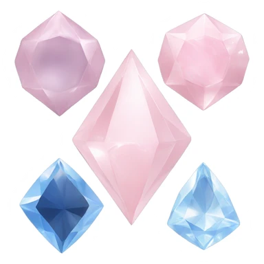 Rose quartz and serenity coloured diamond  sticker