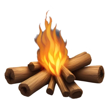 campfire in the snowy mountains  sticker