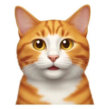 An orange cat winking its eye. sticker