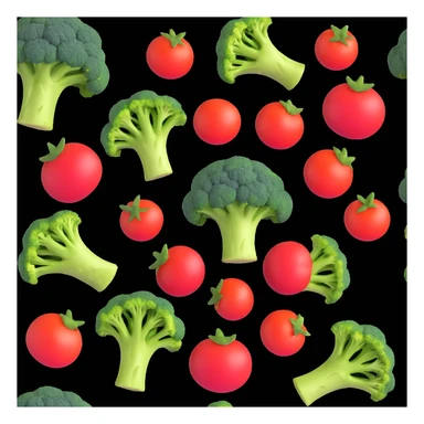 Meal broccoli chicken and tomato  sticker