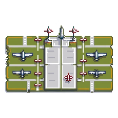 mosquito airport with tiny runways and mosquito planes sticker