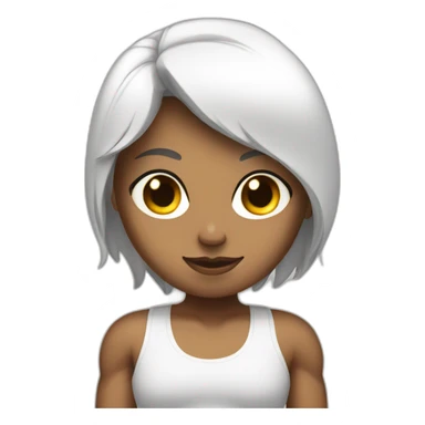 Gymgirl white body with muscles sticker