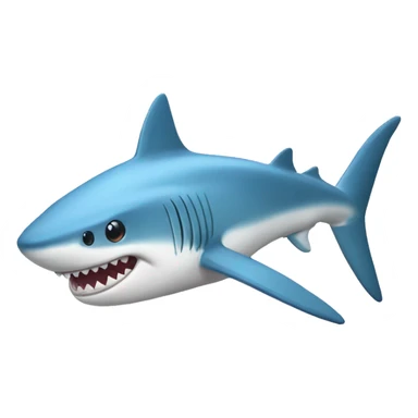 Light blue shark with bow sticker