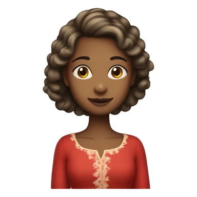 Girl with red dress sticker