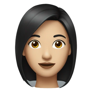 a withe woman with medium black hair sticker