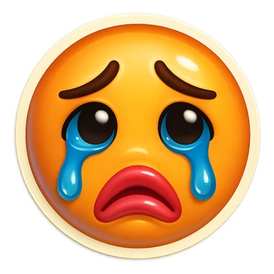 Crying Tears rolling down face 
Mouth Pout sticker