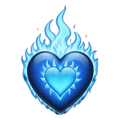 Black heart with blue flems like that ❤️‍🔥  sticker